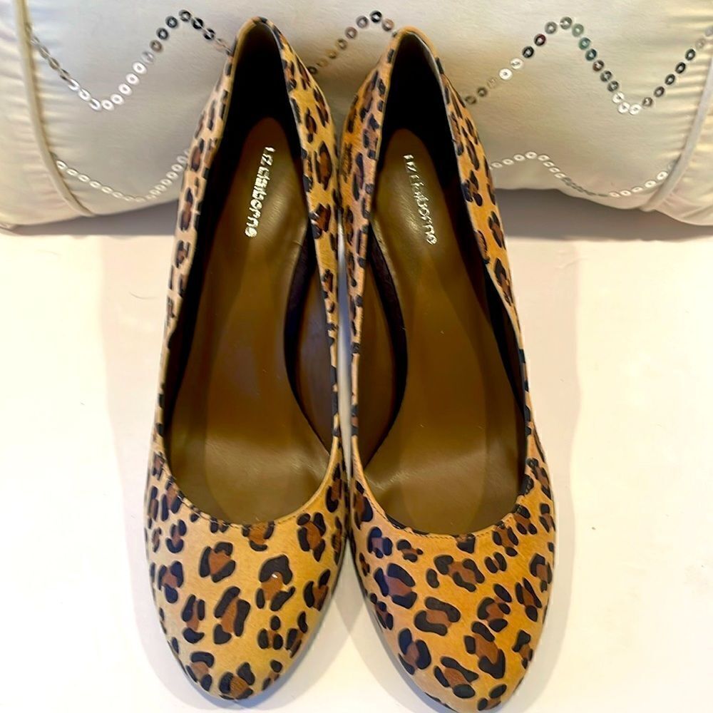 NWOT Liz Claiborne Leopard Print High Heals Size 8